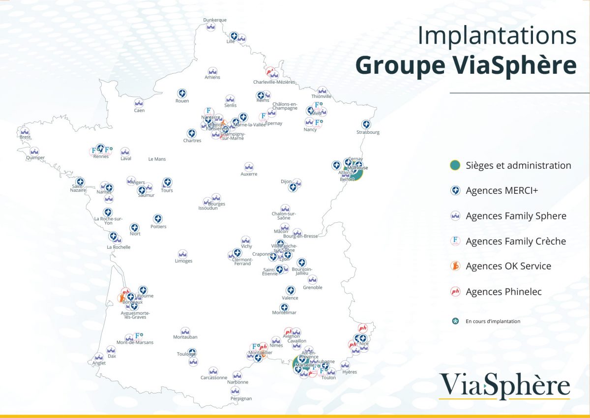 Carte implantations ViaSphere